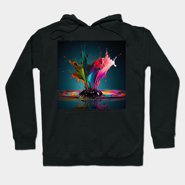 Living Life in Colour - Rock Splash Hoodie by AICreateWorlds